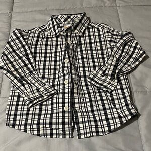 Gymboree Black and White Plaid Shirt